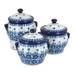 Blue Rose Polish Pottery 1300 Zaklady Canister Set