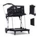 Multi-use Functional Collapsible Carts, Mobile Folding Trolley, Shopping cart with Storage Crate