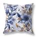 Blue And Gold Exquisite Floral Breeze Indoor/Outdoor Throw Pillow Zipper