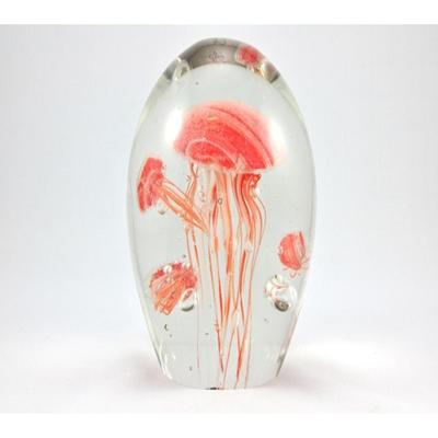 Multiple Coral Glow Jellyfish Paperweight