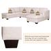 U Shape Sectional Sofa with Double Extra Wide Chaise Lounge Couch, Wood Frame Upholstered Sofa with Trapezoidal Birch Legs