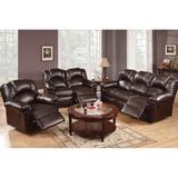 Bonded Leather Rocker Motion Recliner, Home Theater Leisure Glider Recliner Chair for Living Room Bedroom Furniture, Black