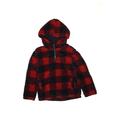 Cat & Jack Fleece Jacket: Red Plaid Jackets & Outerwear - Kids Boy's Size Small