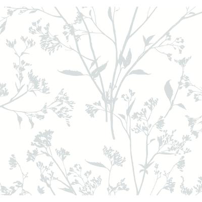 A-Street Prints Southport Light Grey Delicate Branches Wallpaper