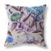 Blue And Purple Garden Gracefulness Indoor/Outdoor Throw Pillow