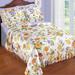 Floral Garden Ruffled Plisse Bedspread