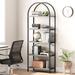 Modern Bookcase Storage Shelves with Metal Frame