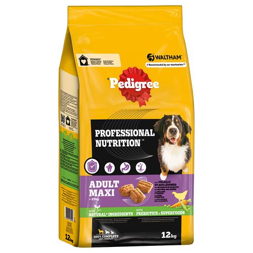 2x 12kg Pedigree Professional Nutrition Adult Maxi ></noscript>25kg mit Geflügel & Gemüse Hundefutter trocken