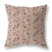 Grayish And Orange Songbird Flora Parade Indoor/Outdoor Throw Pillow