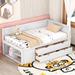 White Twin Size Daybed with Drawers and Shelves Storage Bed for Kids, Teens