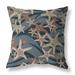 Gray And Brown Starfish Sway Indoor/Outdoor Throw Pillow Zipper
