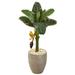 36" Banana Artificial Tree in Sand Colored Planter