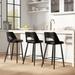 WYNDENHALL Addley Contemporary 16 inch Counter Height stool (Set of 2) - 18.5"D x 17.5"W x 34.6"H