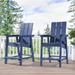 AOOLIMICS Patio Adirondack Bar-Style Chairs Fire Pit Chair Set of 2