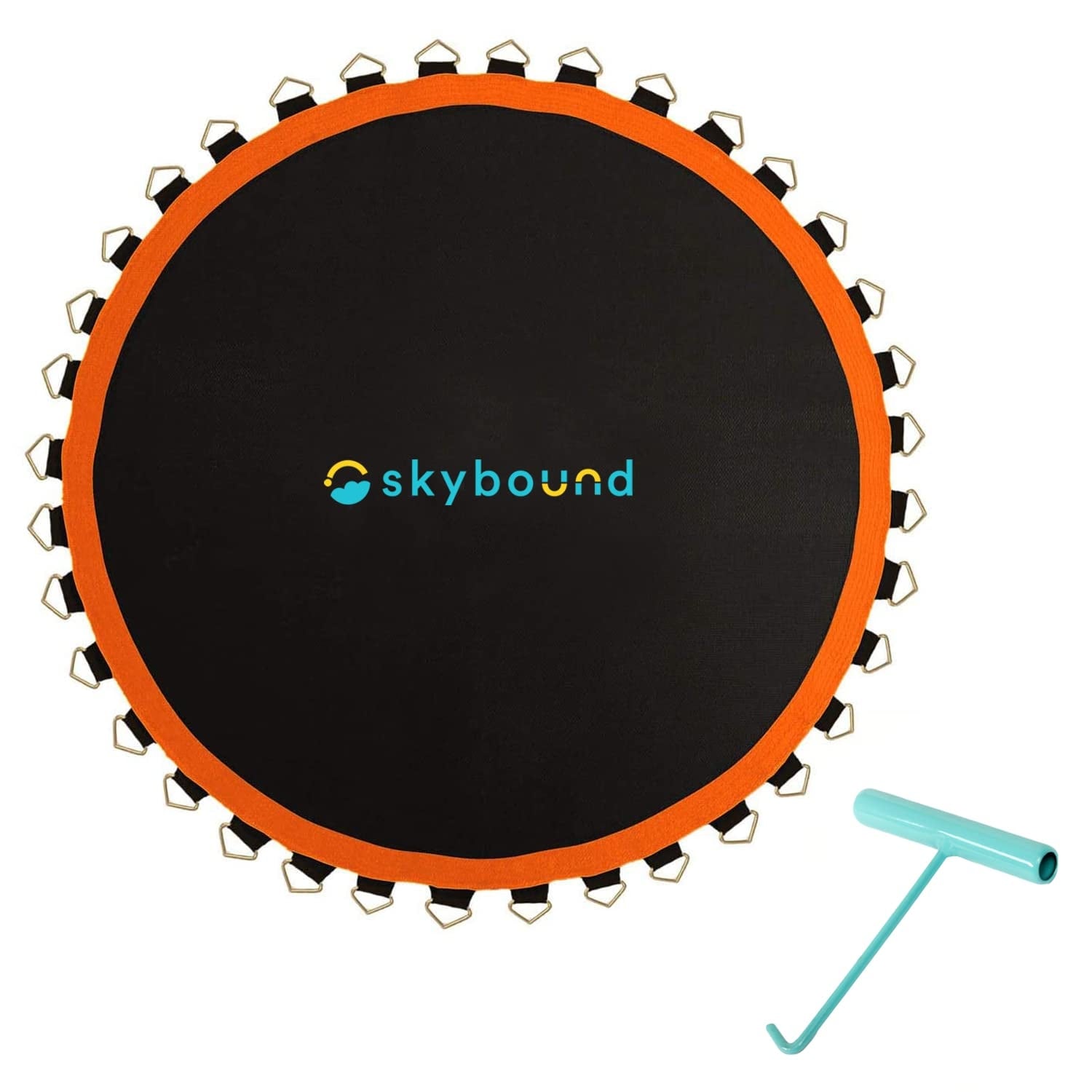 SkyBound Trampoline Replacement Mat 147"Wide with 88 V-Rings fit 14ft frame andd 7" Springs,SunGuard Protection.