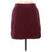 Madewell Casual Skirt: Burgundy Solid Bottoms - Women's Size Medium