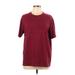 Athletic Works Active T-Shirt: Burgundy Tweed Activewear - Women's Size Large