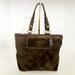 Coach Bags | Coach Signature #10442 Suede Leather Embossed Tote Shoulder Bag | Color: Brown | Size: Os