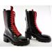 Gucci Shoes | Gucci Authentic Black Leather Boots Red Green Stripe Sz 5 | Color: Black | Size: 5