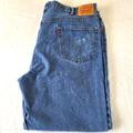 Levi's Jeans | Levi's 550 Men's 46" X 29" Blue Dark Wash Straight Leg Denim 5 Pocket Jeans | Color: Blue | Size: 46