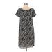 MICHAEL Michael Kors Casual Dress - Shift Scoop Neck Short sleeves: Black Dresses - Women's Size 2