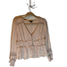 American Eagle Outfitters Tops | American Eagle Outfitters Women's Boho Peasasnt Blouse W/ Lace Inlay Sz M | Color: Cream | Size: M