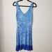 Athleta Dresses | Athleta Size Xs Reef Print Sleeveless A Line Sun Dress Blue | Color: Blue | Size: Xs