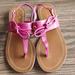 Kate Spade Shoes | Kate Spade New York Leather Thong Sandals In Carolina Pink Size 6 1/2, Nwot | Color: Pink/Tan | Size: 6.5