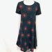Lularoe Dresses | Lularoe Carly Stretch Knit High Low Carly Dress S | Color: Black/Blue | Size: S