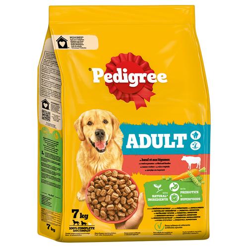 7kg Pedigree Adult mit Rind & Gemüse Hundefutter trocken