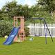 Camerina Playhouse with Slide Swing Rockwall Solid Wood Douglas,Playhouse,Playhouse with Slide,Sports Toys & Outdoor(SPU:3155925)