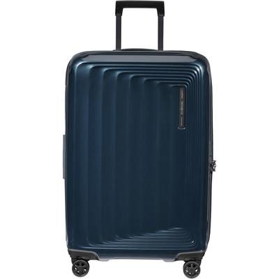 Hartschalen-Trolley SAMSONITE "NUON 69", Gr. B/H/T: 45cm x 69cm x 28cm 79 l, blau (metallic dunkelblau), Polycarbonat, gestreift, modisch, Koffer, Reisekoffer Aufgabegepäck Koffer für Flugreisen TSA-Zahlenschloss Image