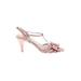 Steve Madden Heels: Pink Solid Shoes - Women's Size 10 - Open Toe