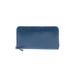 Prada Leather Wallet: Pebbled Blue Solid Bags