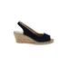 Chocolat Blu Wedges: Blue Print Shoes - Women's Size 39 - Peep Toe
