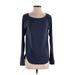 Uniqlo Long Sleeve T-Shirt: Blue Tops - Women's Size X-Small