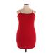 No Boundaries Casual Dress - Mini: Red Solid Dresses - Women's Size 19