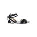 J.Crew Sandals: Black Print Shoes - Women's Size 8 1/2 - Open Toe