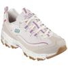 Sneaker SKECHERS "D'LITES-BOLD VIEWS", Damen, Gr. 35, beige (beige, rosa), Leder, Textil, sportlich, Schuhe, Freizeitschuh, Halbschuh, Schnürschuh mit Air-Cooled Memory Foam