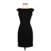 H&M Casual Dress - Sheath Crew Neck Sleeveless: Black Print Dresses - Women's Size 4