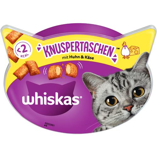 24x60g Knuspertaschen: Huhn & Käse Whiskas Katzensnacks - 2+1 gratis!