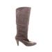 Rebecca Minkoff Boots: Gray Print Shoes - Women's Size 8 1/2 - Almond Toe