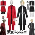 TakRevengers Kurokawa Izana Cosplay Costume Costume Rindo Haitani Rouge Noir Uniforme