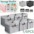 Cubes de Rangement Pliables en Tissu Feutré pour Vêtements et Chaussures Bacs à Jouets Paniers