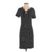 Cupcakes & Cashmere Casual Dress - Sheath: Black Print Dresses - Women's Size Small