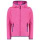 CMP - Girl's Jacket Fix Hood Jacquard Knitted 3H19825 - Fleecejacke Gr 152 rosa