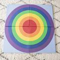 ECR4Kids SoftZone Rainbow Activity Mat, Folding Playmat, Rainbow Foam/Vinyl in Indigo/Orange | 1 H x 48 W x 48 D in | Wayfair ELR-13134