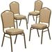 Inbox Zero Oliverson Crown Back Stacking Banquet Chair Vinyl/Metal/Fabric in Yellow | Wayfair 3194C334A6F54220B0143218B17026FF