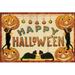The Holiday Aisle® Nostalgia Happy Halloween by Katie Pertiet - Wrapped Canvas Textual Art Paper | 12" H x 18" W | Wayfair