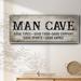 Trinx Man Cave Good Times Premium Framed Canvas- Ready To Hang Canvas, Solid Wood in Black/White | 24" H x 60" W x 1.5" D | Wayfair